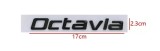 emblema scris OCTAVIA negru subtire