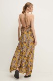 Answear Lab rochie culoarea galben, maxi, evazată