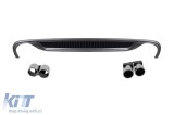 Difuzor tip S-line cu capete cromate potrivit pentru bara spate standard a Audi A4 sedan 2012-2015 -oo--oo- Performance AutoTuning