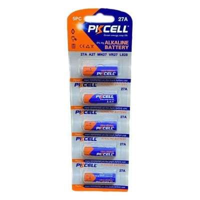 Set 5 baterii PKCELL 27A ultra alkaline 12V compatibil GP27A /L828 /MN27 /V27A 27A-5PC-PKCELL (616) foto