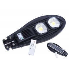 Lampa solara stradala 100w, LED COB, telecomanda, senzor de miscare, foto