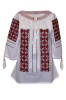 Bluza tip ie dama RR 277, marime S, alb/rosu