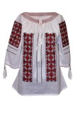 Bluza tip ie dama RR 277, marime L, alb/rosu
