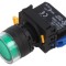 Comutator acţionat prin apăsare verde 22mm - Comutator de acţionare verde 22mm