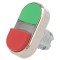 Comutator dublu 22mm ro?u/verde IP67
