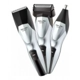 Set Aparat de Tuns Facial 3 in 1, Model DL-9049 cu 3 capete detasabile, 17 cm
