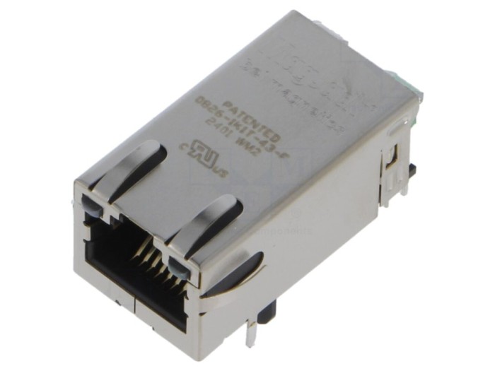 Conector RJ45 ecranat cu diodă LED