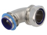 Conector unghi 90&deg; metric exterior nerotativ HELLERMANNTYTON M40 IP68