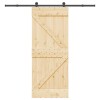VidaXL Ușă glisantă cu set de feronerie 85x210 cm, lemn masiv de pin 3332623