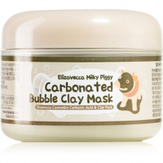 Elizavecca Milky Piggy Carbonated Bubble Clay Mask masca pentru curatare profunda pentru ten acneic 100 g