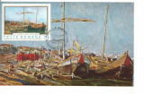 (No1) ilustrata maxima-J,STERIADI-Corabii in portul Braila, Europa, Oameni