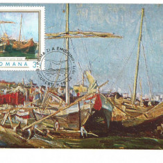 (No1) ilustrata maxima-J,STERIADI-Corabii in portul Braila