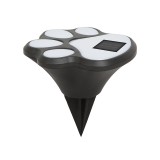 Lampa solara LED Family, 100 mAh, 108 x 108 x 108 mm, plastic, model amprenta caine, Negru