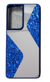 Husa silicon oglinda si sclipici ( glitter) Samsung Galaxy S21 Ultra , Albastru, Alt model telefon Samsung