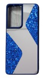 Husa silicon oglinda si sclipici ( glitter) Samsung Galaxy S21 Ultra , Albastru