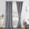 Set doua draperii catifea blackout, gri inchis