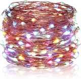 Instalatie cu 50 de LED-uri Ariceleo, plastic/cupru, multicolor, 10 m
