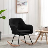vidaXL Scaun balansoar, negru, material textil