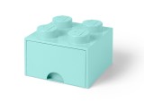 LEGO Cutie depozitare LEGO 2x2 cu sertar, aqua Quality Brand