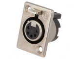 Soclu XLR mamă 5 pini drept 50V, DELTRON
