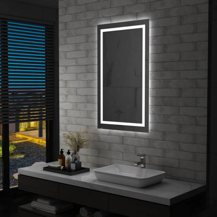 Oglinda cu LED de baie, cu senzor tactil, 60 x 100 cm GartenMobel Dekor