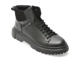 Ghete BITE THE BULLET negre, S24801, din piele naturala