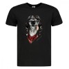 Tricou imprimat negru, Caine rebel, bumbac 100%, L, M, S, XL