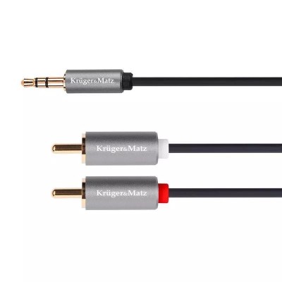 Cablu JACK 3.5 mm - 2x RCA 1.8m STEREO Basic KRUGER&amp;amp;MATZ foto