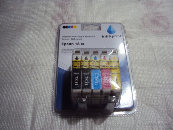 cartuse imprimantă EPSON 18XL 5 cartuse la set (XP30,XP102.....XP322,XP412)