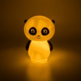 Lampă Veghe Panda, Plastic, Alb/Negru, Dimensiuni 10x8x14.5cm, Baterii Incluse, Oem