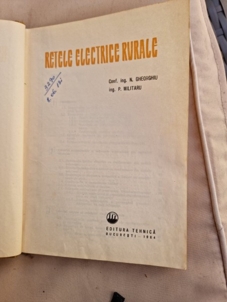 Retele electrice rurale - N. Gheorghiu