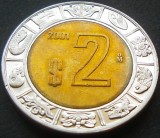 Cumpara ieftin Moneda bimetal 2 NUEVO PESOS - MEXIC, anul 2001 * cod 4093, America Centrala si de Sud