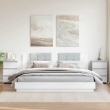 VidaXL Noptiere, 2 buc., alb extralucios, 40x35x62,5 cm, lemn compozit 806224