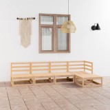Cumpara ieftin Set mobilier relaxare de grădină, 5 piese, lemn masiv de pin