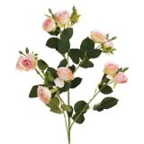Floare Artificiale cu Tulpină Lunga și Trandafiri Roz Albi, CMCLASS