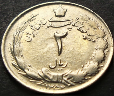 Moneda exotica 2 RIALI / RIALS - IRAN, anul 1975 * cod 3982 = UNC foto