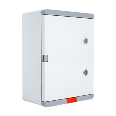 Cutie distributie IP67 din ABS gri, usa mata, placa metalica, 250x350x150 mm PD253515