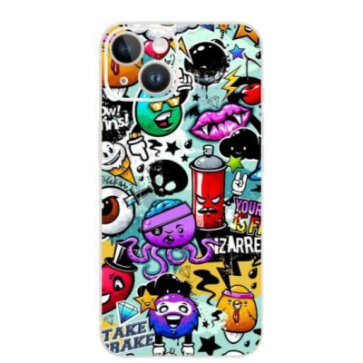 Folie Skin Compatibile cu Apple iPhone 15 Plus Wraps Skin Printing Sticker Bomb 1 foto