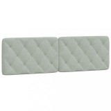 Cumpara ieftin Perna tablie de pat, gri deschis, 160 cm, catifea