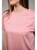 Cumpara ieftin Tricou Dama Mentana Roz Pudra, Bumbac, Talie Unica (XS-M)