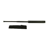 Baston Telescopic Autoaparare 50cm, Otel, Maner Cauciuc, Husa Curea - Police Using, Negru, Compact 20cm