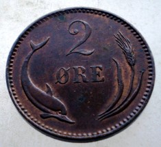 F.142 DANEMARCA CHRISTIAN IX 2 ORE 1889 CS
