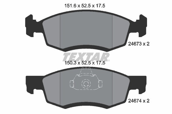 TEXTAR 2467301 Q+ set placute frana,frana disc