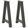 VidaXL Picioare de masă &icirc;n formă de A, 2 buc., antracit, 60x(72-73) cm, oțel 4012850