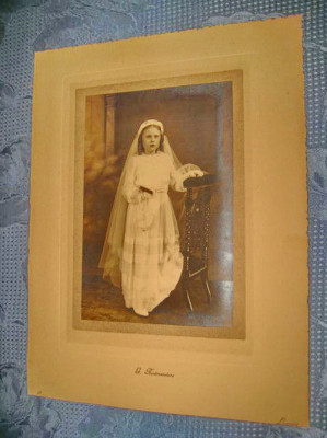 5633-Tanara in rochie Mireasa-Foto Kabinet 1900 G. Rentmeesters-Leuven. foto