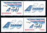 Romania 2004, LP 1646 a, TAROM 50 de ani, cu vinieta stanga - dreapta, MNH! RAR!, Aviatie, Nestampilat