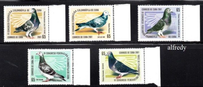 CUBA 2001, Fauna, Pasari, serie neuzata, MNH