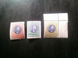 Serie Romania 1931 Regele Carol I , 3 valori, Nestampilat