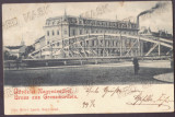 4863 - ORADEA, Bridge, Litho, Romania - old postcard - used - 1899, Circulata, Printata