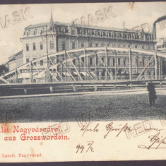 4863 - ORADEA, Bridge, Litho, Romania - old postcard - used - 1899